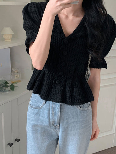 Natalie Casual V-neck Knitted Waist Cardigan
