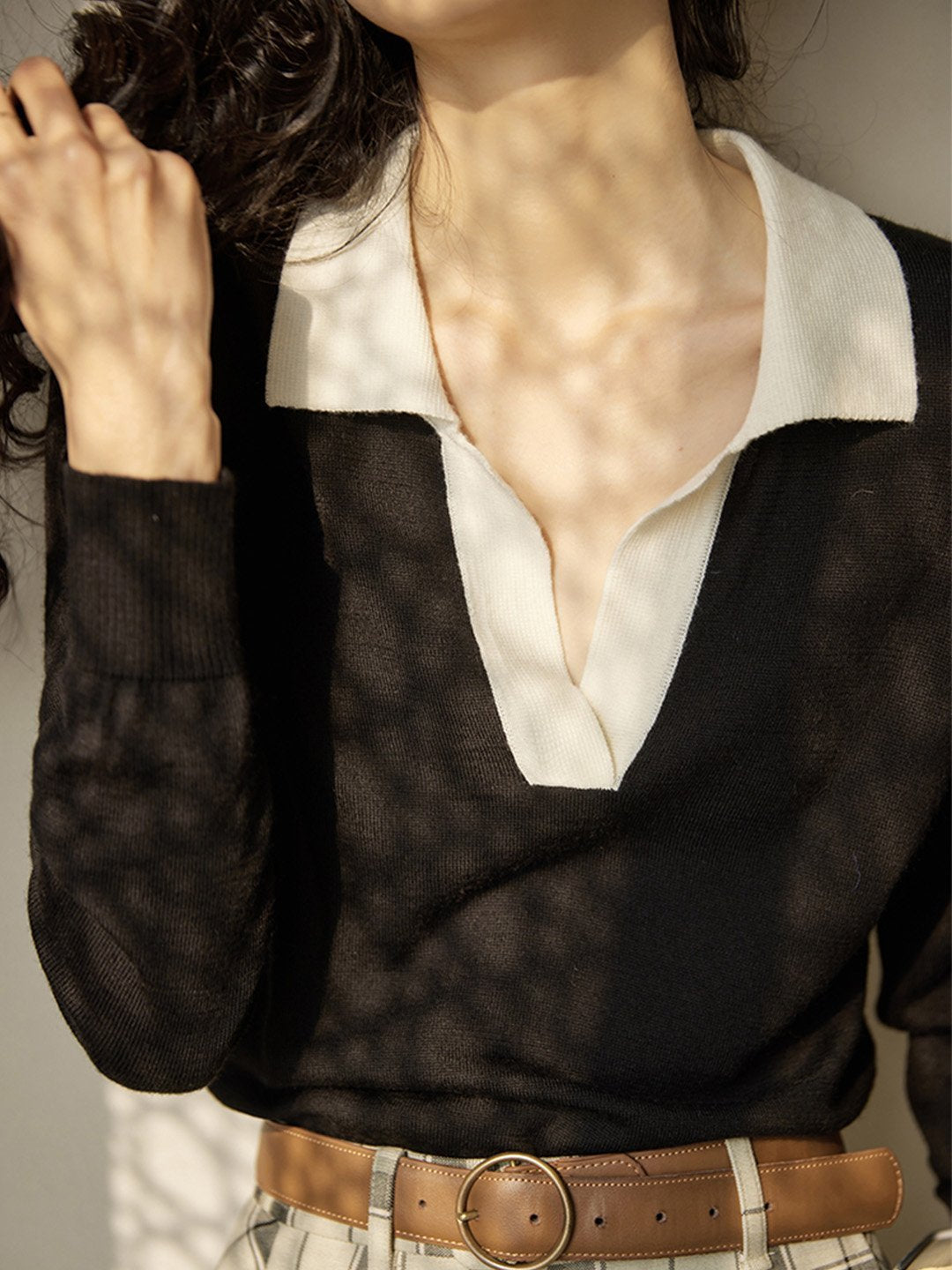 Atalanta Classic Polo Wool Knitwear-Brown