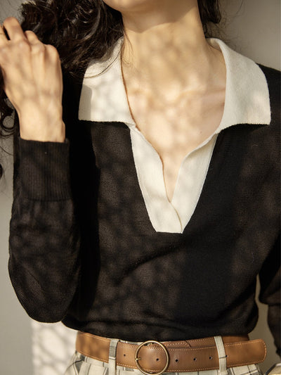 Atalanta Classic Polo Wool Knitwear-Brown