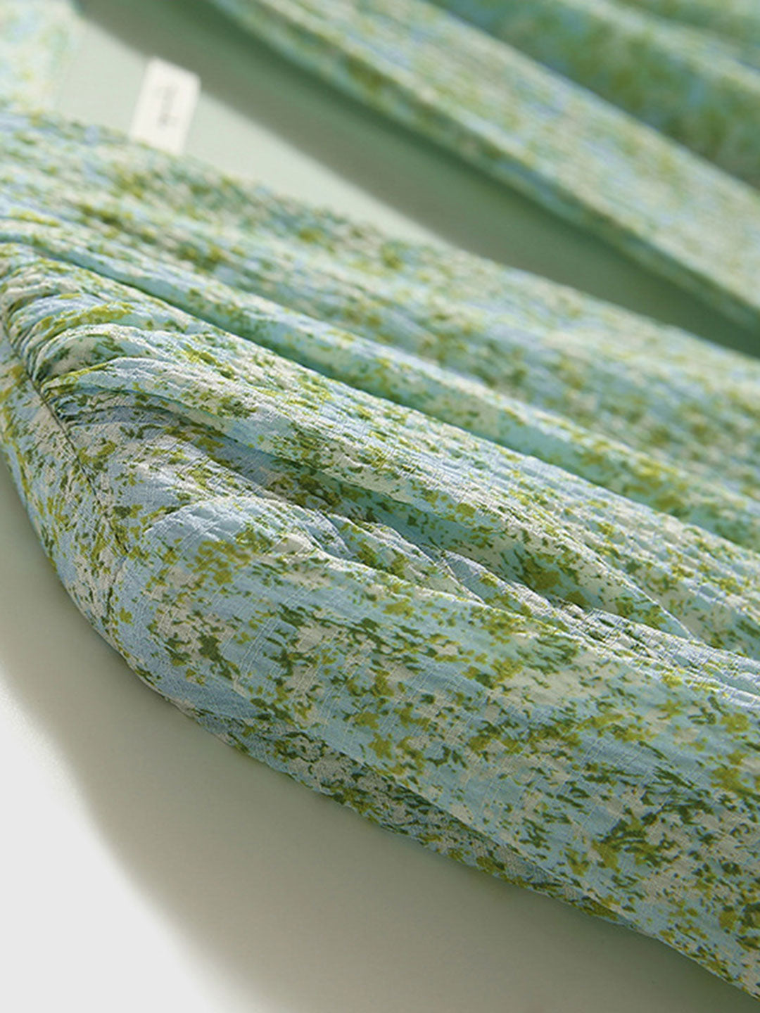 Molly Printed Green Floral Chiffon V-neck Shirt