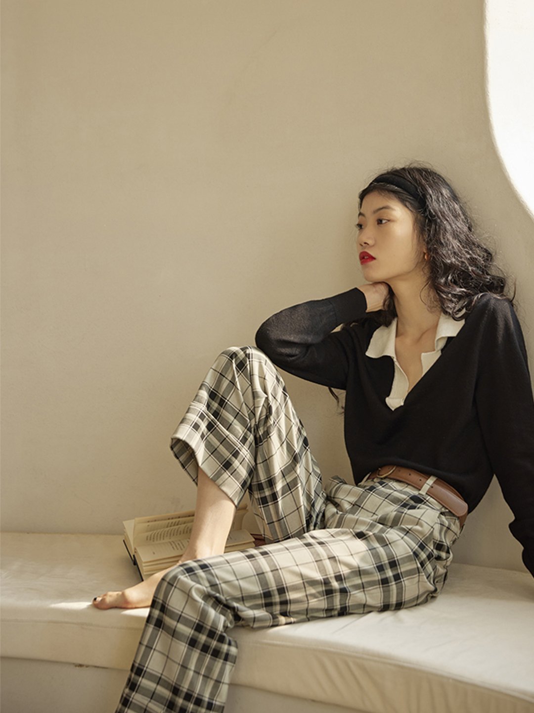 Atalanta Classic Polo Wool Knitwear-Brown