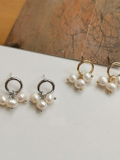 Simple Style Pearl Stud Earrings