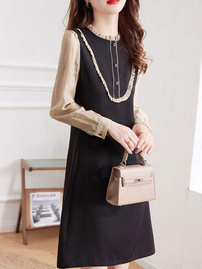 Julia Elegant Crew Neck Dress