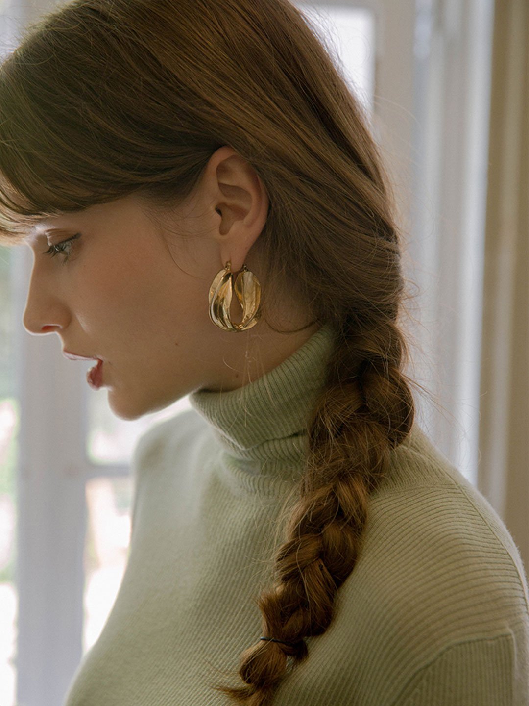 Teresa Classic Turtleneck Bottoming Knitwear-Beige