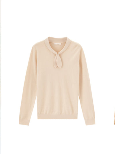 Adorable Vintage Rabbit Collar Knit Red Top