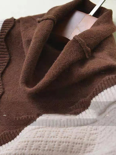 Debby French Ruffled Pile Collar Knitted Sweater