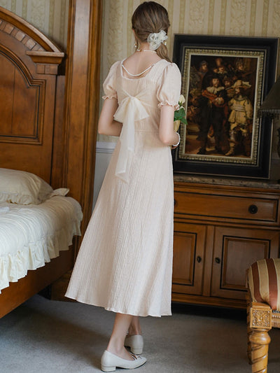 Elizabeth Two-way Wearings Bow Tie Pearl Jacquard Dress