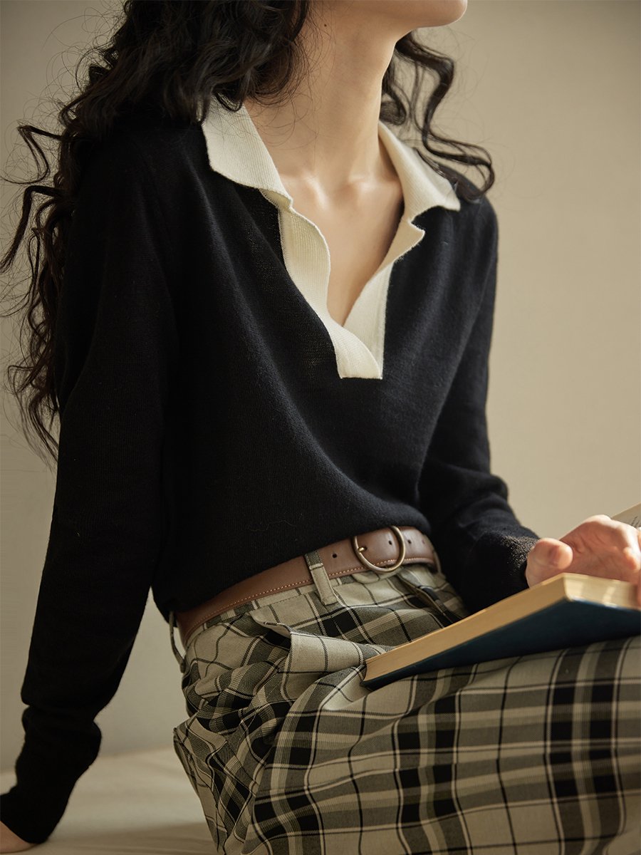 Atalanta Classic Polo Wool Knitwear-Brown