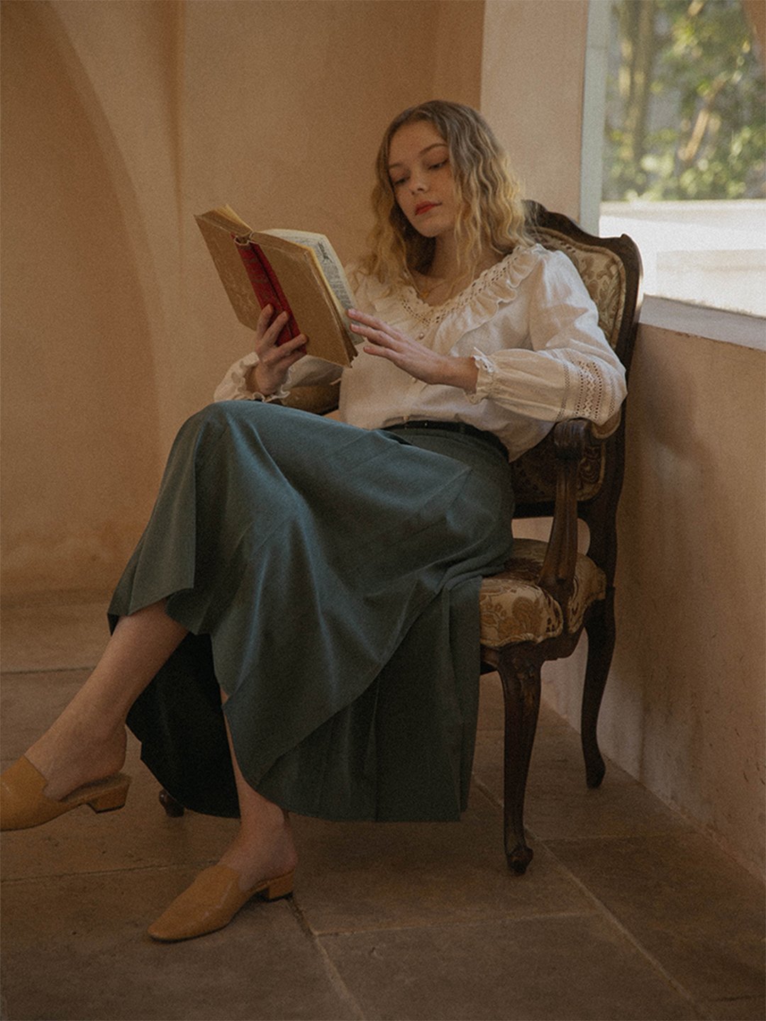 Grace Retro Pleated Skirt