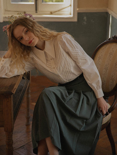 Grace Retro Pleated Skirt