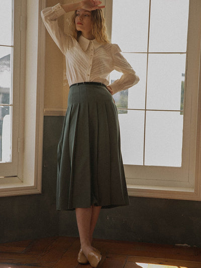 Grace Retro Pleated Skirt