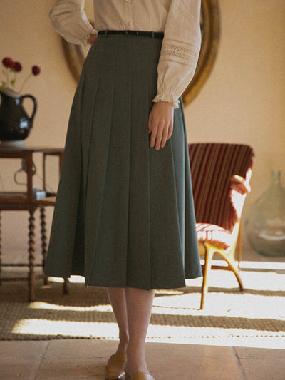 Grace Retro Pleated Skirt