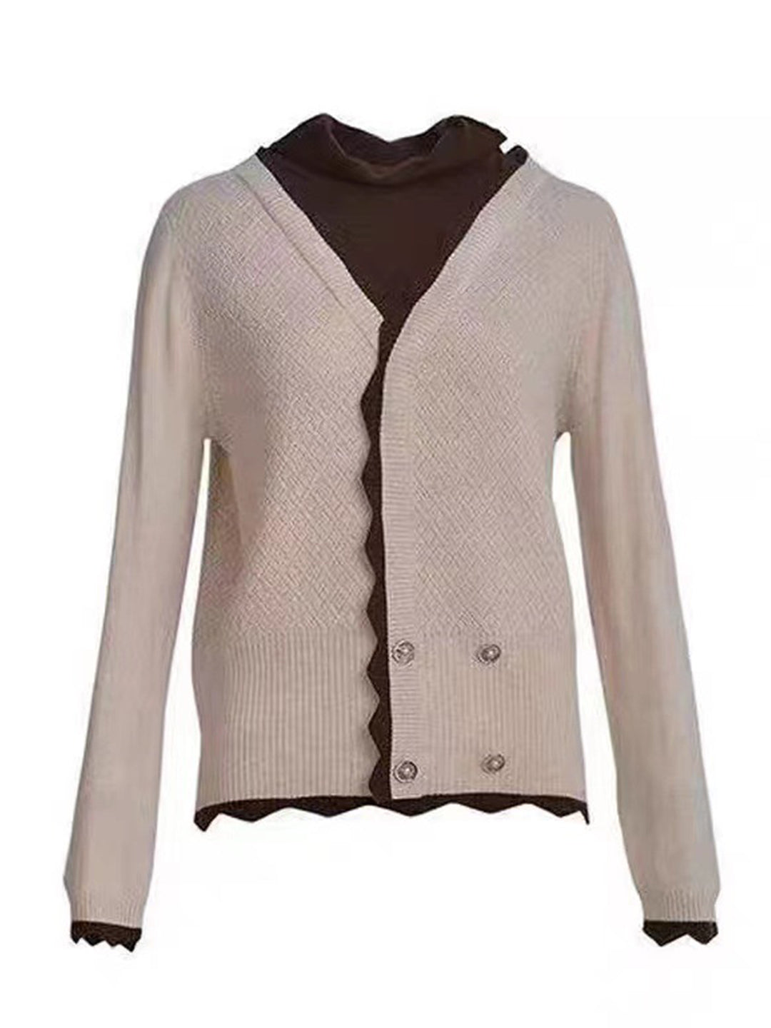 Debby French Ruffled Pile Collar Knitted Sweater