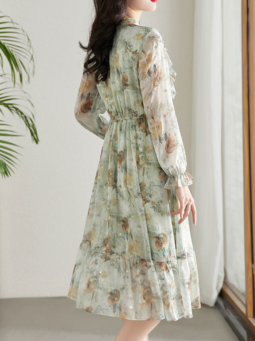 Mia Classic Printed Tie Dress